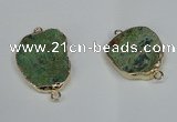 NGC162 25*35mm - 30*40mm freeform chrysocolla gemstone connectors