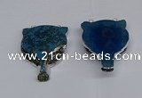 NGC1704 40*55mm - 45*60mm Fox-head agate gemstone connectors