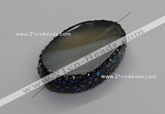 NGC1772 35*55mm - 40*60mm oval agate connectors wholesale