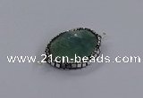 NGC1805 20*25mm - 25*30mm faceted freeform fluorite connectors