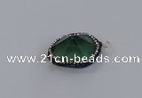 NGC1807 20*25mm - 25*30mm faceted freeform fluorite connectors