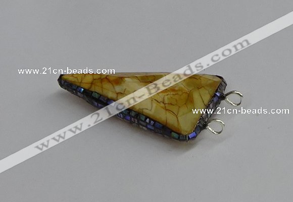 NGC1832 30*35mm - 30*40mm triangle agate connectors wholesale