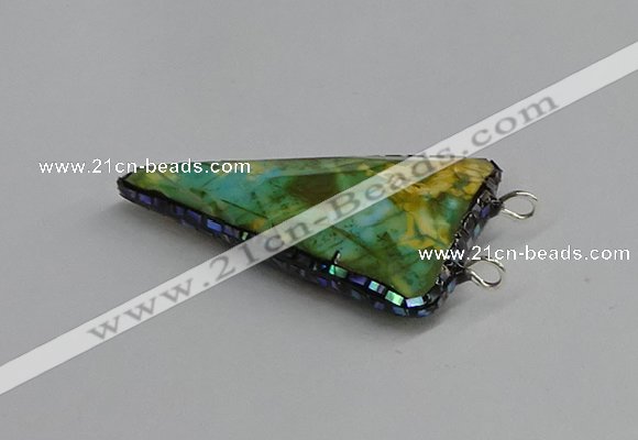 NGC1837 30*35mm - 30*40mm triangle agate connectors wholesale