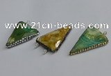 NGC1839 30*35mm - 30*40mm triangle agate connectors wholesale