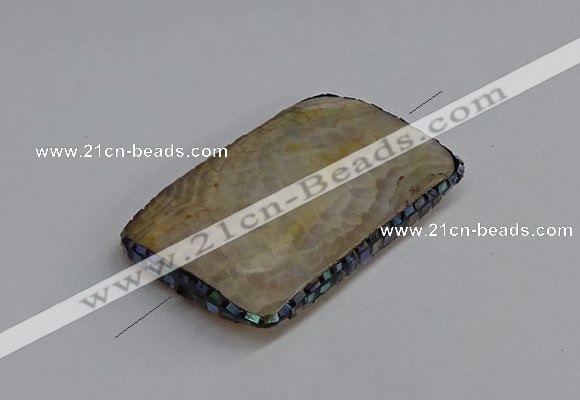 NGC1882 30*40mm - 30*45mm rectangle agate gemstone connectors