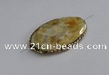 NGC1886 30*40mm - 30*45mm oval agate gemstone connectors