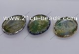 NGC1893 40*50mm - 45*55mm freeform agate gemstone connectors