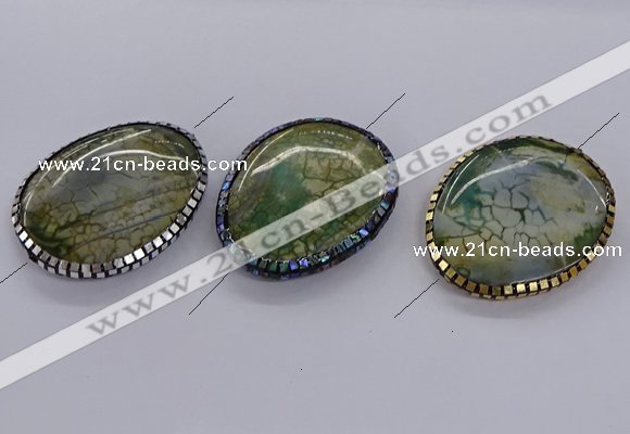 NGC1893 40*50mm - 45*55mm freeform agate gemstone connectors