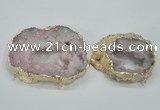 NGC202 50*60mm - 55*75mm freeform druzy agate connectors