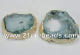 NGC203 50*60mm - 55*75mm freeform druzy agate connectors