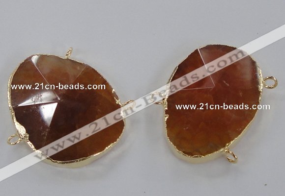 NGC211 30*40mm - 35*45mm freeform agate gemstone connectors