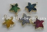 NGC217 24mm - 25mm star agate gemstone connectors wholesale