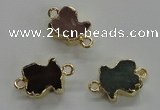 NGC219 10*12mm agate gemstone connectors wholesale