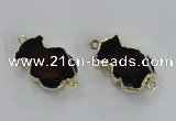 NGC242 20*30mm agate gemstone connectors wholesale