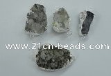 NGC25 15*20mm - 25*35mm freeform druzy agate connectors