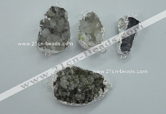 NGC25 15*20mm - 25*35mm freeform druzy agate connectors