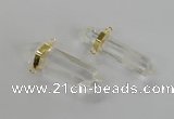 NGC265 10*35mm - 15*30mm faceted nuggets white crystal connectors