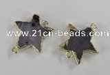 NGC295 24*26mm star agate gemstone connectors wholesale