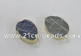 NGC314 18*25mm - 25*30mm freeform labradorite gemstone connectors