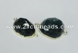 NGC332 15*20mm - 22*25mm freeform agate gemstone connectors