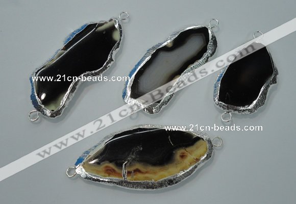 NGC35 20*40mm - 30*60mm freeform agate connectors