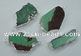 NGC38 25*35mm - 35*45mm freeform australia chrysoprase connectors