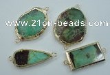 NGC39 25*35mm - 35*45mm freeform australia chrysoprase connectors