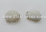 NGC435 25*35mm - 35*40mm freeform druzy agate gemstone connectors