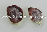 NGC446 18*25mm - 25*35mm freeform druzy agate gemstone connectors