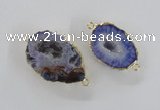 NGC447 18*25mm - 25*35mm freeform druzy agate gemstone connectors