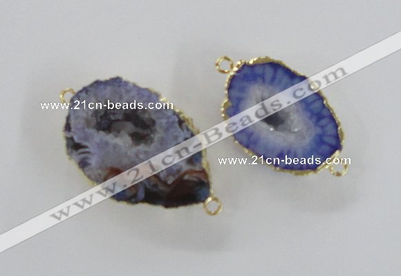 NGC447 18*25mm - 25*35mm freeform druzy agate gemstone connectors