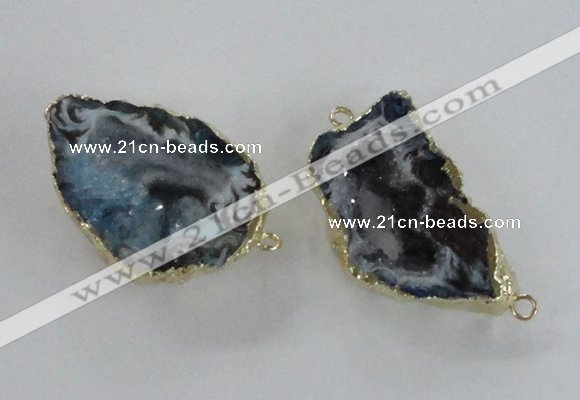 NGC448 18*25mm - 25*35mm freeform druzy agate gemstone connectors