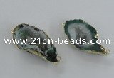 NGC449 18*25mm - 25*35mm freeform druzy agate gemstone connectors