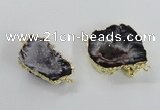 NGC450 18*25mm - 25*35mm freeform druzy agate gemstone connectors