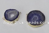 NGC479 25*30mm - 35*40mm freefrom druzy agate gemstone connectors