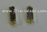 NGC5030 10*35mm - 10*40mm rectangle druzy agate connectors