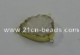 NGC5042 25*30mm - 35*40mm freeform druzy quartz connectors