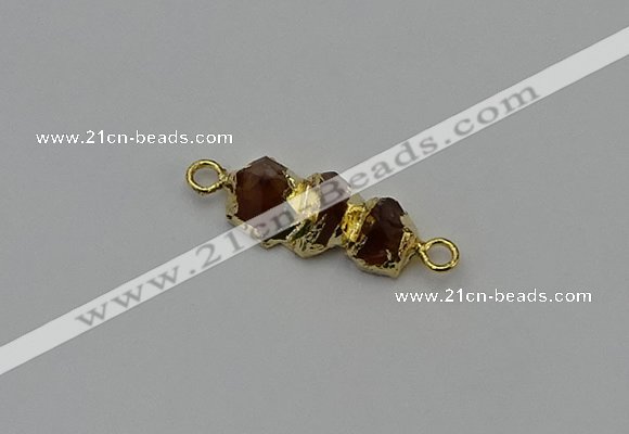 NGC5059 10*25mm - 10*35mm freeform citrine gemstone connectors