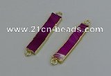 NGC5068 8*35mm - 10*40mm rectangle agate gemstone connectors