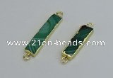 NGC5070 8*35mm - 10*40mm rectangle agate gemstone connectors