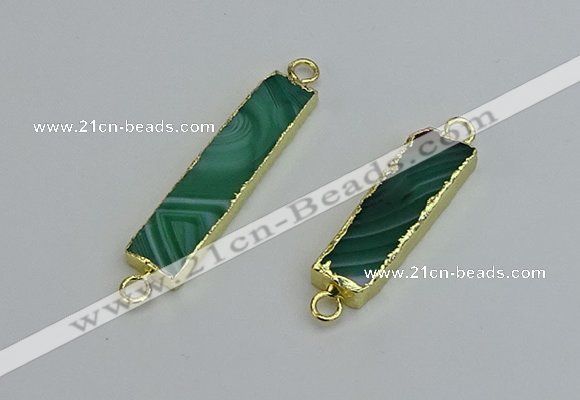 NGC5070 8*35mm - 10*40mm rectangle agate gemstone connectors