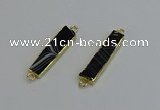 NGC5072 8*35mm - 10*40mm rectangle agate gemstone connectors