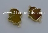 NGC5114 22*30mm - 25*35mm hamsahand agate gemstone connectors