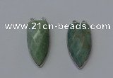 NGC5146 16*35mm - 18*40mm arrowhead amazonite connectors