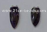 NGC5149 16*35mm - 18*40mm arrowhead amethyst connectors