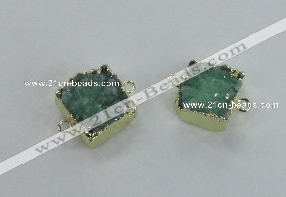 NGC516 15*16mm - 16*17mm freeform druzy agate connectors