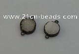 NGC5180 15mm - 16mm coin druzy agate gemstone connectors