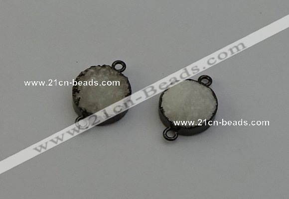 NGC5180 15mm - 16mm coin druzy agate gemstone connectors