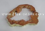 NGC520 45*50mm - 55*65mm freeform plated druzy agate connectors