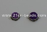 NGC5225 12mm - 14mm freeform druzy agate connectors wholesale